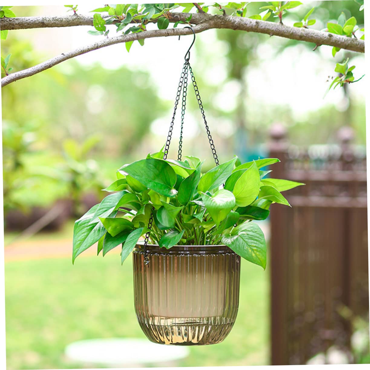POPETPOP 3pièces Jardinière Suspendue Auto-irrigable Pots de Fleurs pour Plantes Intérieur Jardinières Suspendues pour Balcon et Maison