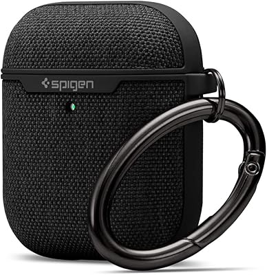 Spigen Urban Fit Progettato per Apple Airpods 1 & 2 Custodia Cover Case [LED Frontale visibile] - Nero