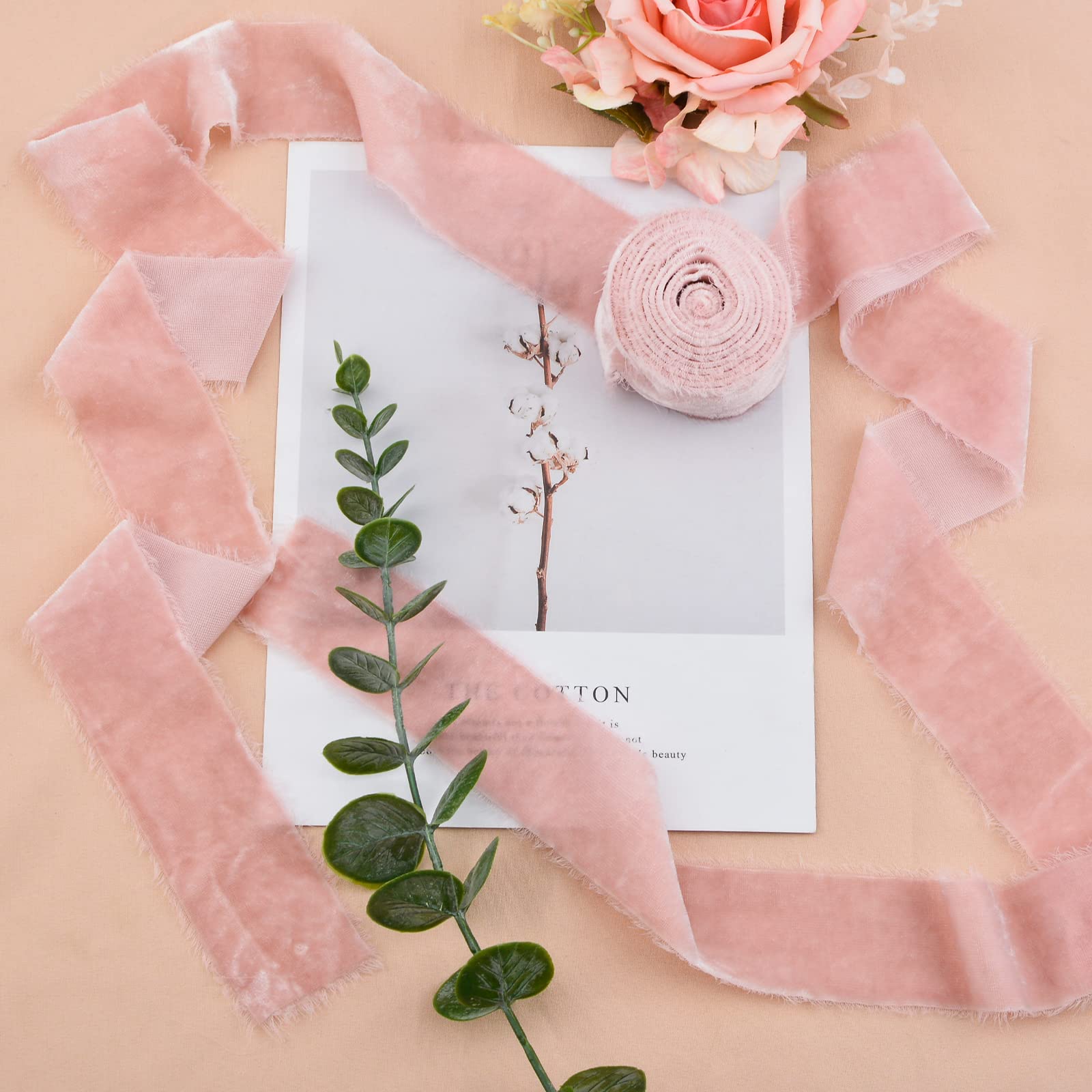 NACHLYNN Nastro di raso rosa, 25 mm x 22 m, per il fai da te, per San Valentino, decorazione di Natale, bouquet di nozze, decorazione fai da te