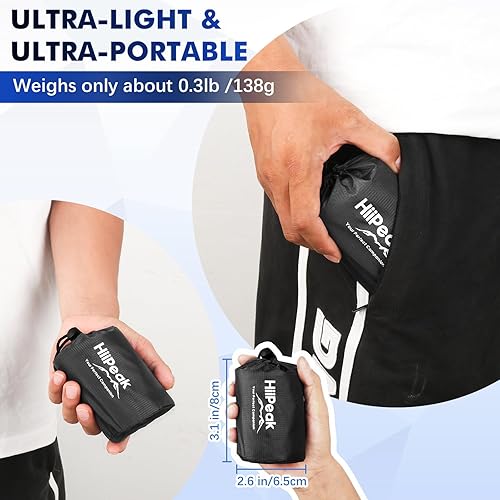 Miniatura 3 de HiiPeak Cojín de asiento inflable, ligero, compacto, para asiento de estadio, cojín de asiento de aire para avión, viajes, graderas, mochileros,