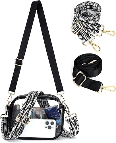 bolso transparente estadio aprobado Crossbody mujeres pequeños bolsos transparentes para actividades de concierto bolso transparente