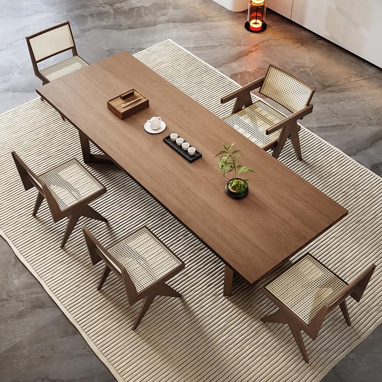 Scrivanie Tavolo da tè in Legno massello in Stile Cinese, Tavolo for riunioni e trattative, Adatto for Cucina, Soggiorno Sala Pranzo Tavolo da Lavoro(160x80x75cm)