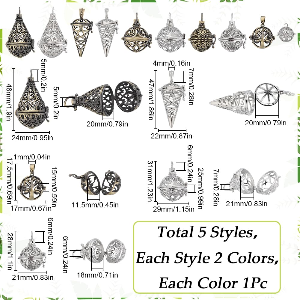 Montures Pendentif En Forme De Branche - Laiton Doré - Lot De 10 Pour Bijoux DIY