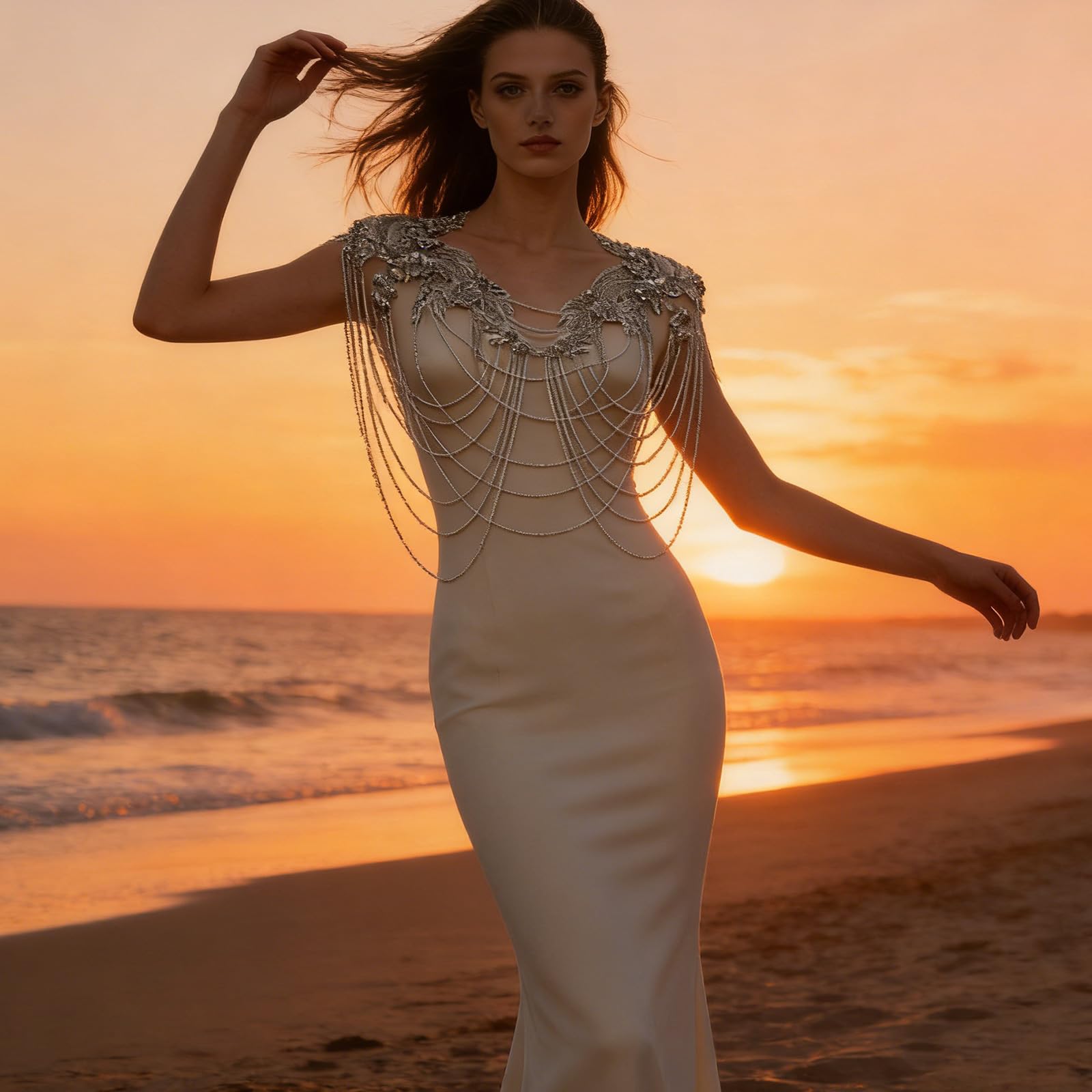 Apliques de flecos de diamantes de imitación, lentejuelas bordadas con cuentas, costura en parches de tela para vestidos de novia, disfraces de vestidos de noche, adornos para vestidos de novia