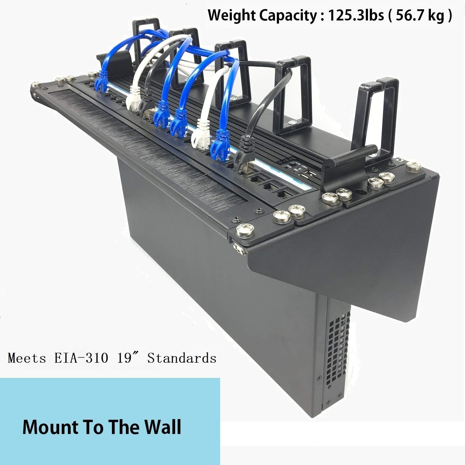 JINGCHENGMEI 6U Vertical Wall Mount Rack-Heavy Duty 125 Capacity Small Server Rack Mounting for 19 inches IT, AV, Studio, Network Equipment (6U150)