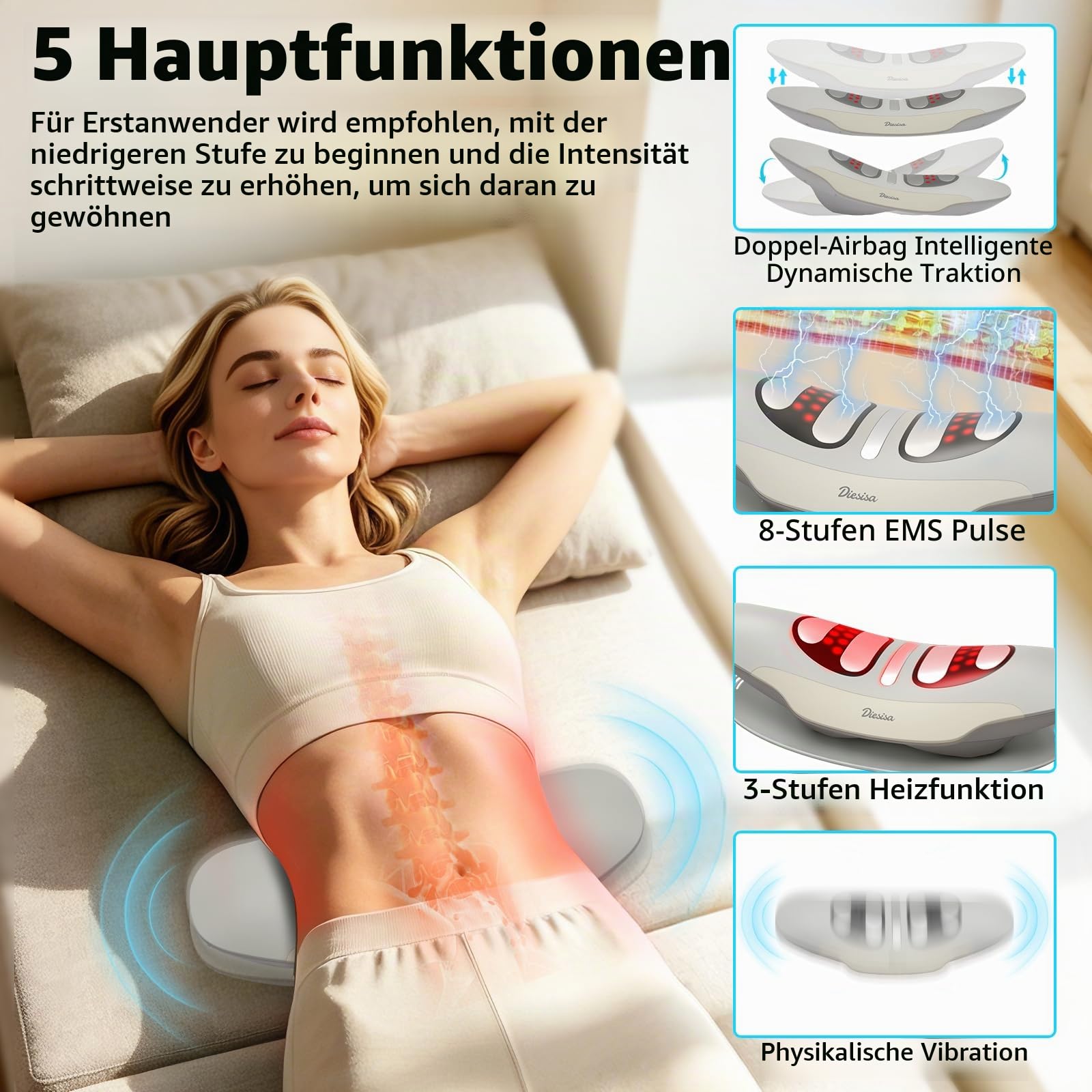 Diesisa Elektrisches RüCkenmassagegeräT: RüCkenmassage dynamischer Traktion