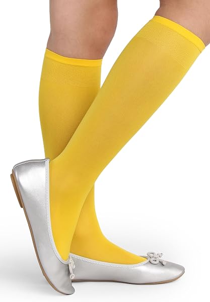 LORES Alma Medias hasta la rodilla para niña 40 DEN blancas, calcetines altos de microfibra opaca, suaves y elásticos con banda confort, ideales para colegio, uniforme y uso diario (talla 24–37) - 5
