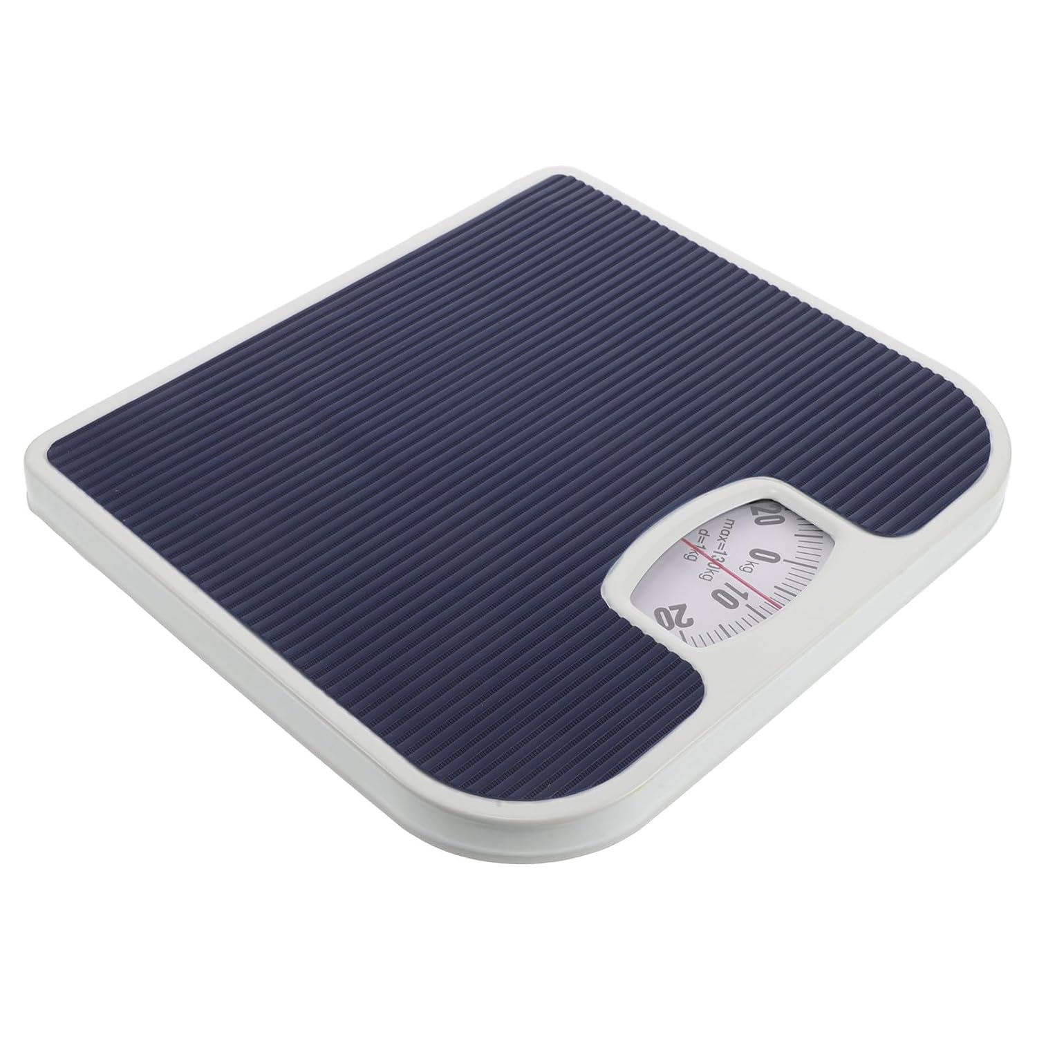 Mechanical Analog Body Weight Scale Dark Blue with Non-Slip Platform Precise Dial Bathroom Scale for Home and Office Use