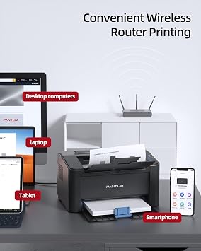PANTUM P2502W Black & White Laser Printer, 22ppm, Mobile & WiFi Printing