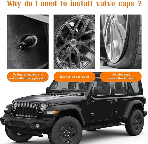 Miniatura 4 de Ziciner 4 tapas de vástago de válvula de neumático, cubierta de cristal hecha a mano con diamantes de imitación, accesorios exteriores de vehículos,