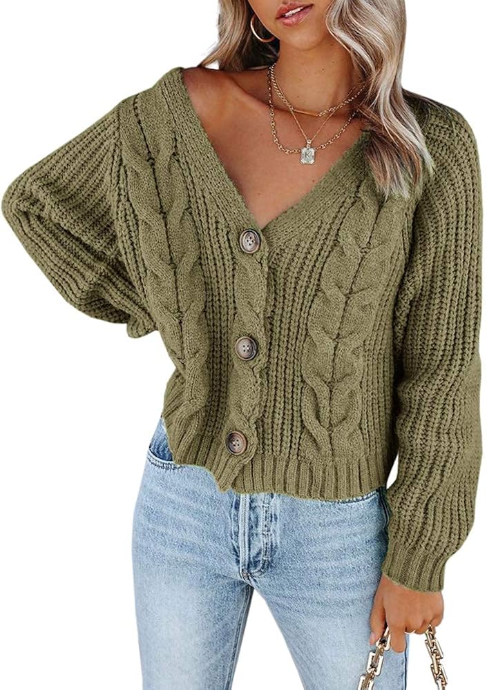 chunky button up sweater