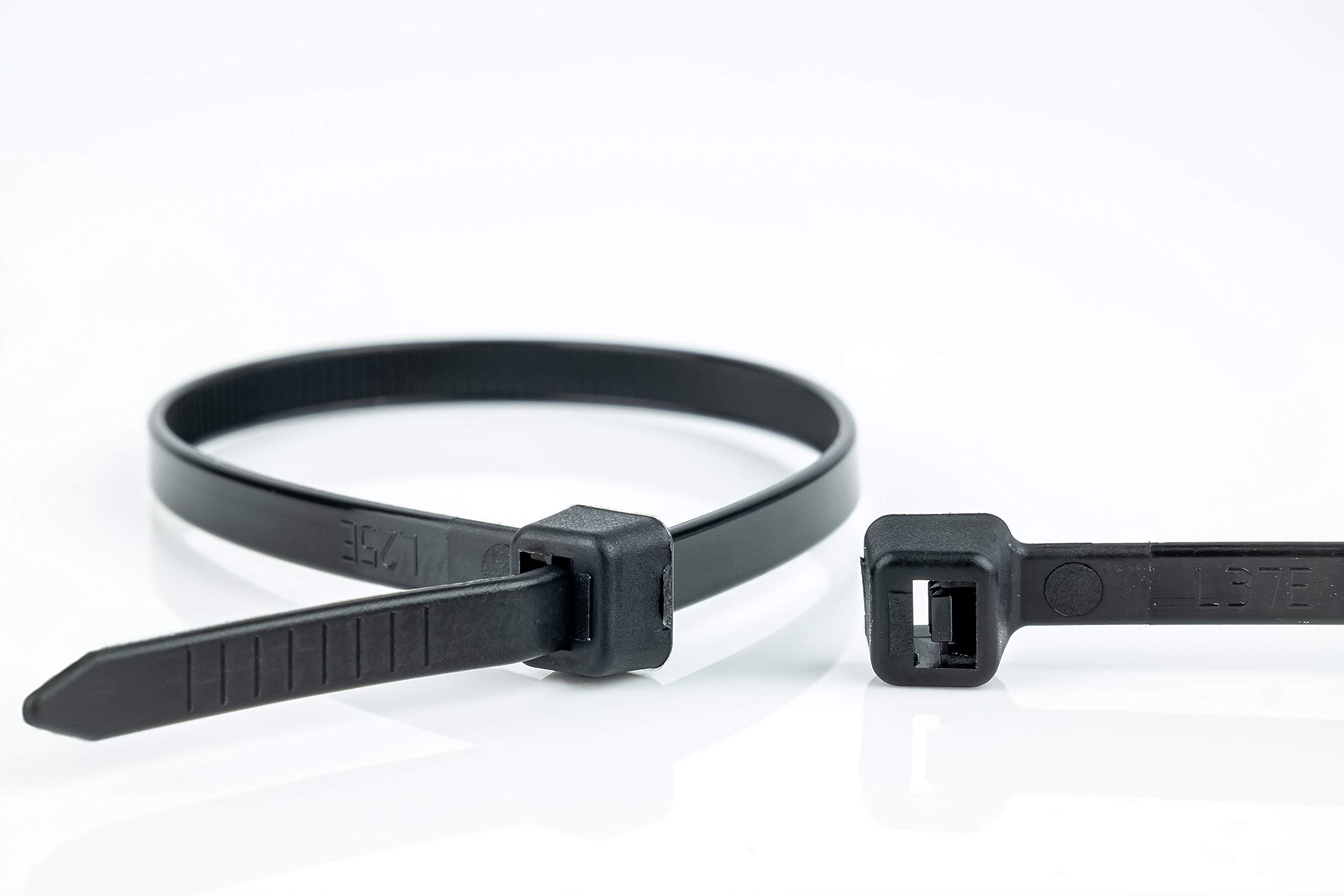 Cable ties black, 250x4.8mm, 100 pieces