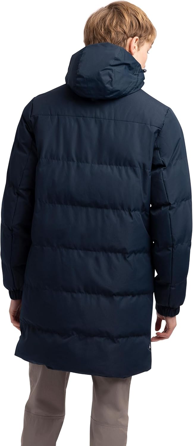 Trespass Gewatteerde herenjas, casual, met capuchon en zakken met ritssluiting, Zwart, L
