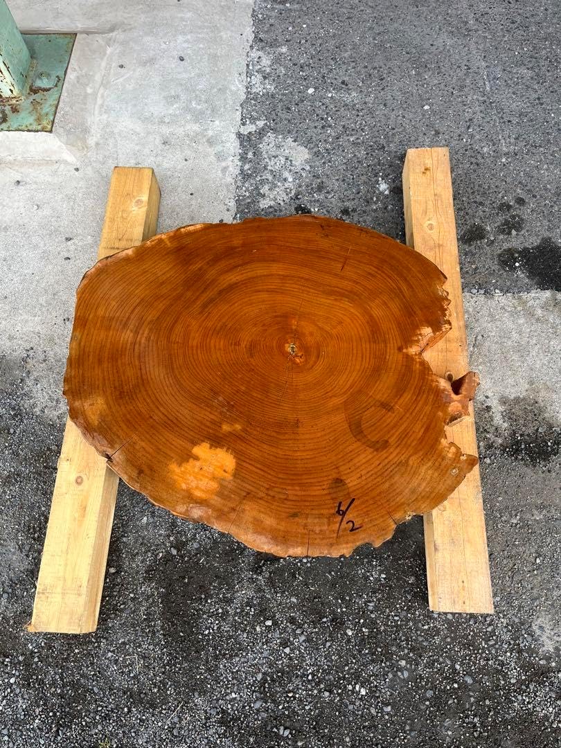 一枚板 天板 DIY 希少 送料込レトロ #1168/220602 杉 輪切