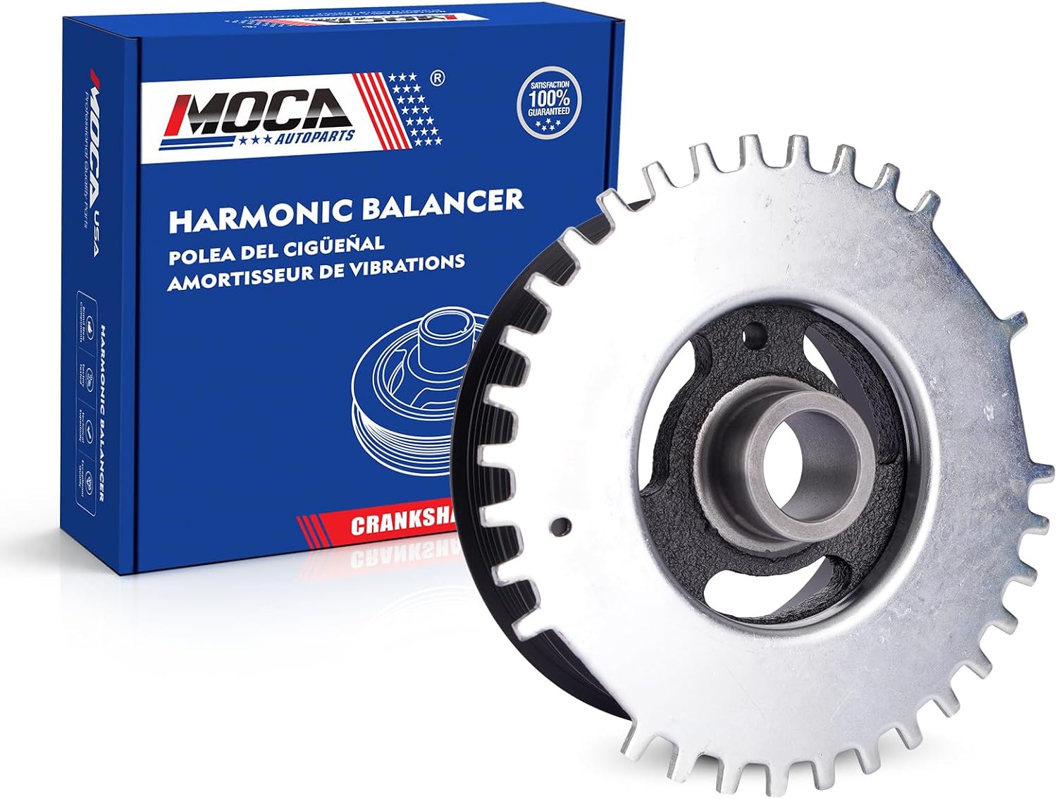 MOCA Engine Harmonic Balancer fits 2006-2013 for Mazda 3 2.0L, 2006-2009 for Mazda 3 2.3L, 2009-2013 for Mazda 3 Sport 2.0L, 2008-2010 for Mazda 5 2.3L, 2009 for Mazda Tribute 2.5L