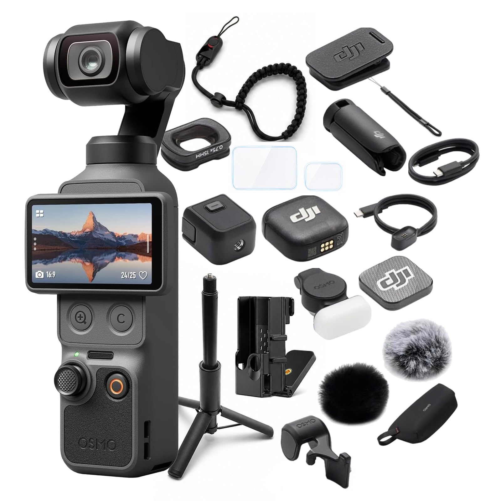 DJI Osmo Pocket 4 Vlog Combo, Pocket Gimbal for Vlog Camera