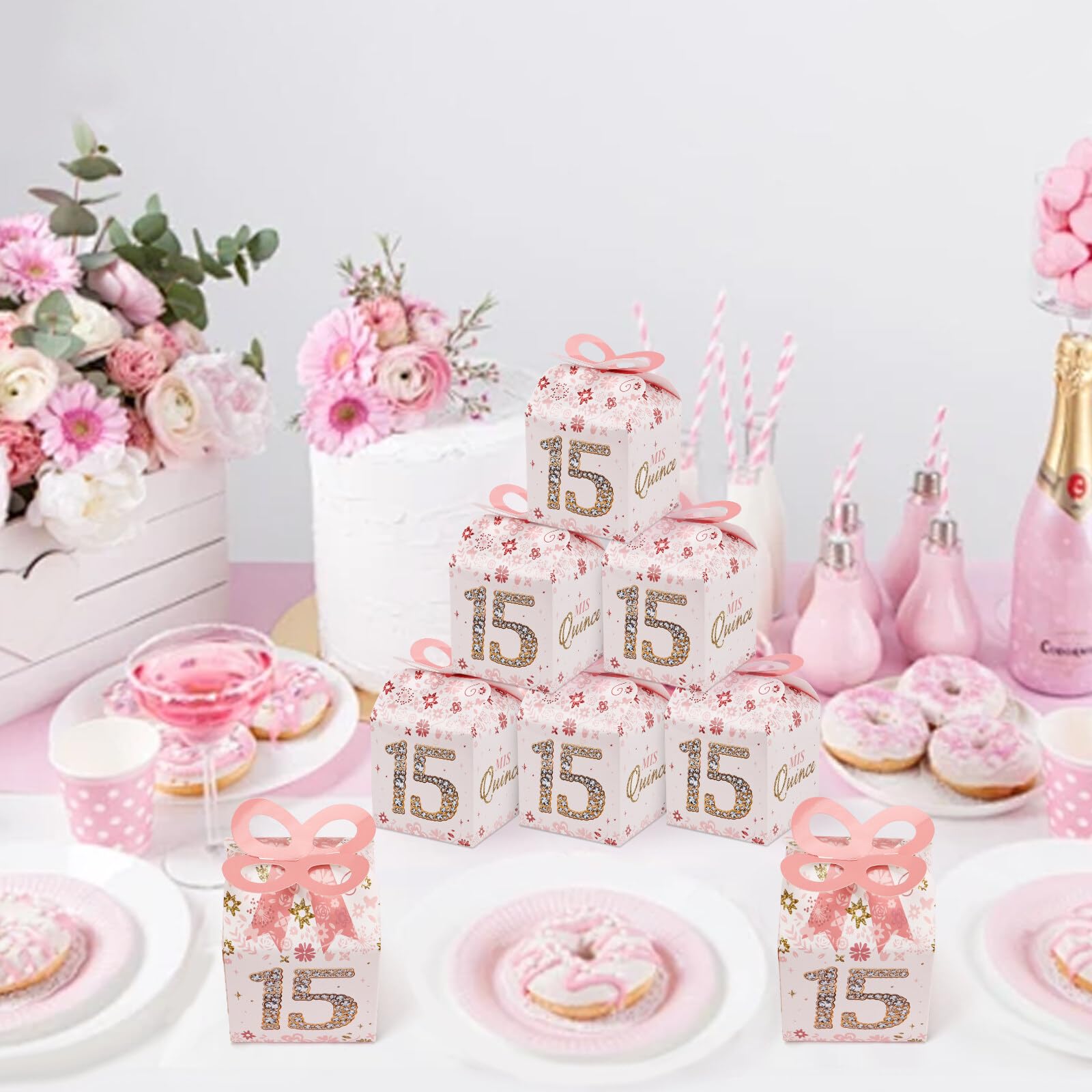 Guiruiy 3 Piezas De Cajas De Decoración Para El 40 Cumpleaños De Mujeres, Cajas De Globos De Cumpleaños De 40 Años En Rosa Y Oro Rosa, Suministros De Fiesta, Caja De