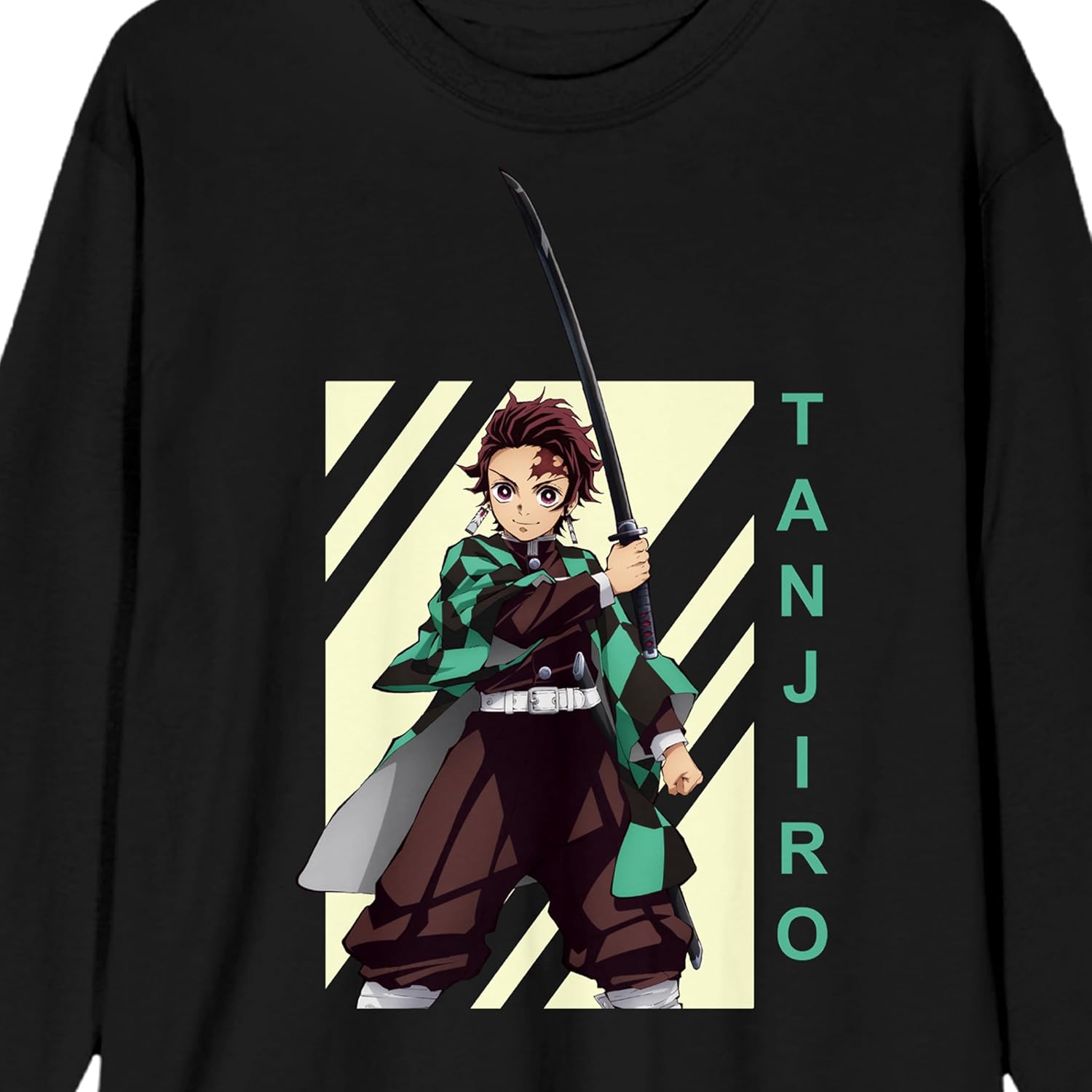 Demon Slayer Tanjiro Kamado Adult Black Long-Sleeve Tee - Image 2