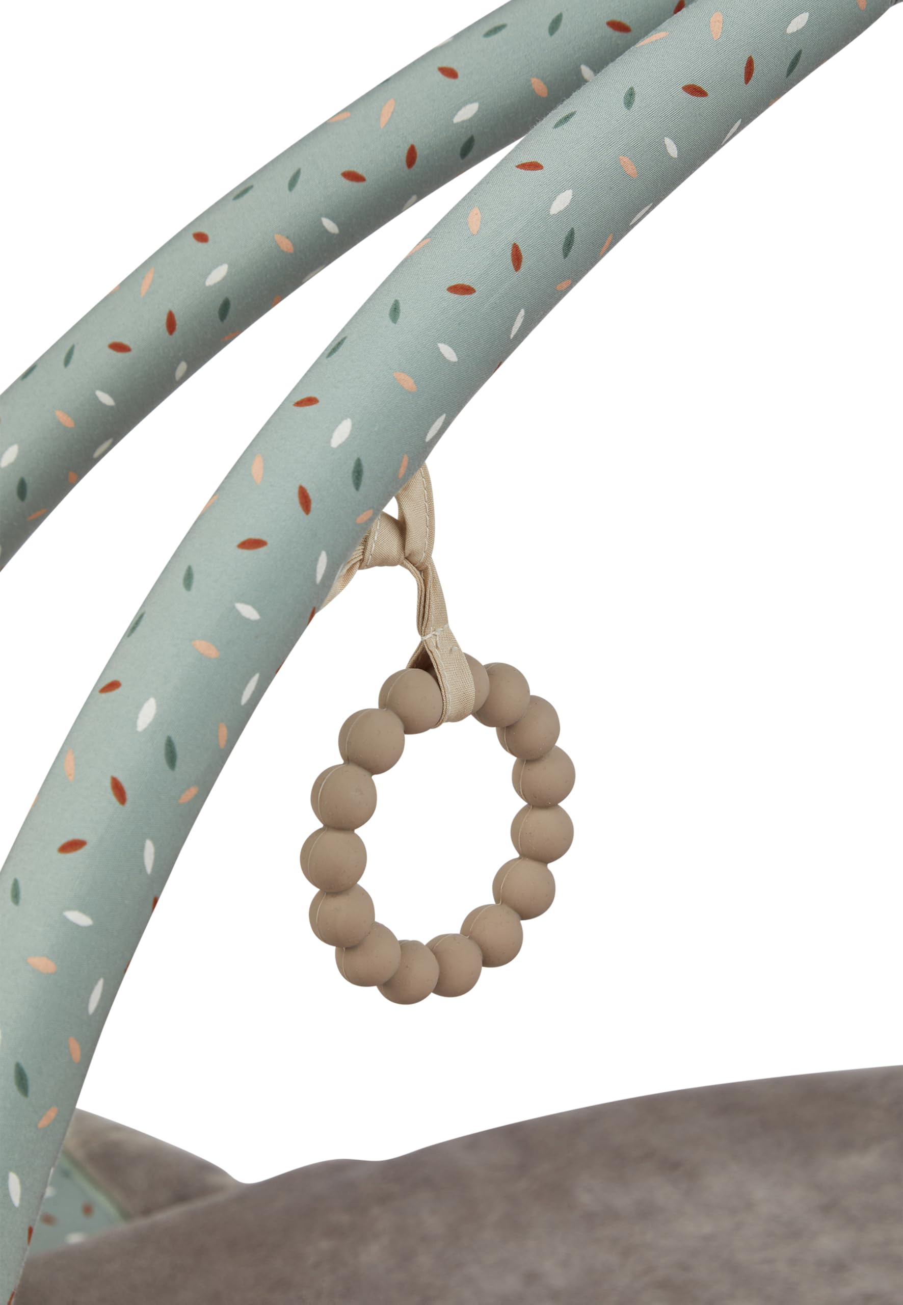 Sterntaler Spielbogen Katze Lilly - Spielbogen aus weichem Flausch und bedrucktem Baumwoll Mischgewebe - Baby Spieldecke mit Bogen und Spielfiguren zum Abnehmen - Baby Spielzeug, steingrün