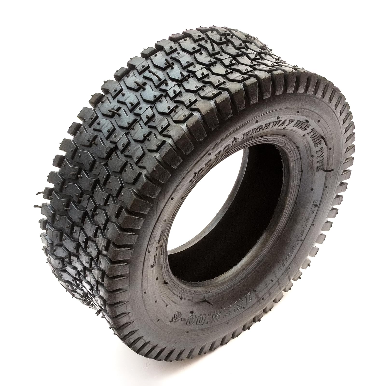 13x5.00-6 Tyre Turf Grass Safe Chevron Tread 6 Inch Wheel Rim Fits Ride On Lawn Mower Lawnmower Garden Lawn Tractor 13x500-6, 13/5.00x6