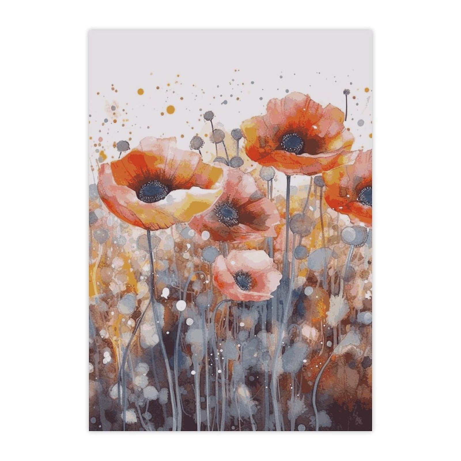 Autocollants coquelicots aquarelle de qualité supérieure pour PC
