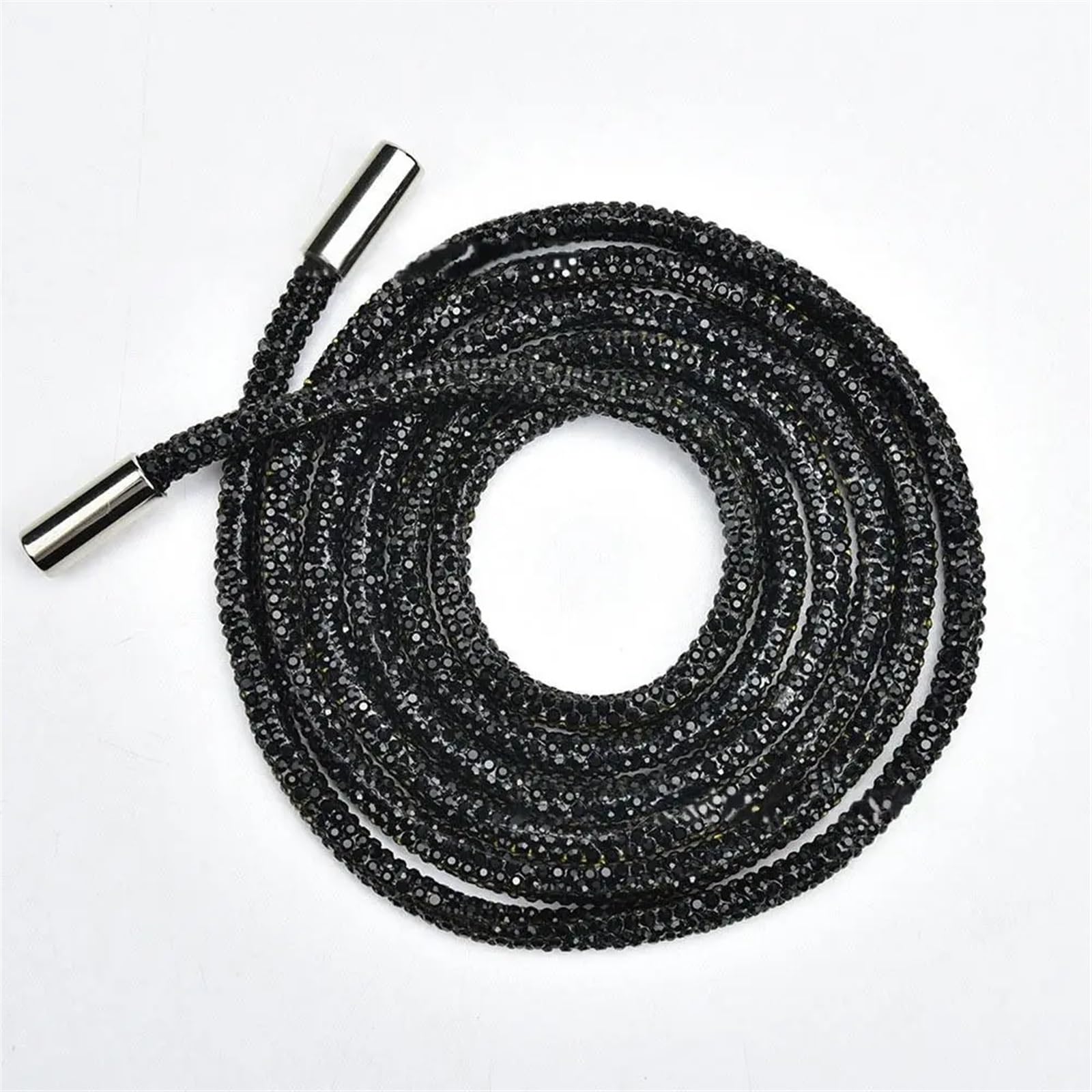 FGJsfhrDTU Drawstring replacement, Rhinestone Drawstring Cord Replacement 120cm 6mm Multicolor(Black)