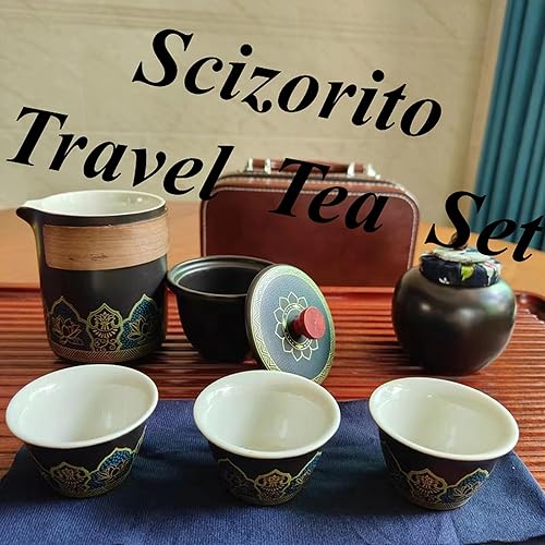 Miniatura 8 de Juego de té de viaje portátil de cerámica, el mejor regalo para la temporada de graduación, día de la madre, día del padre, Navidad, Halloween,