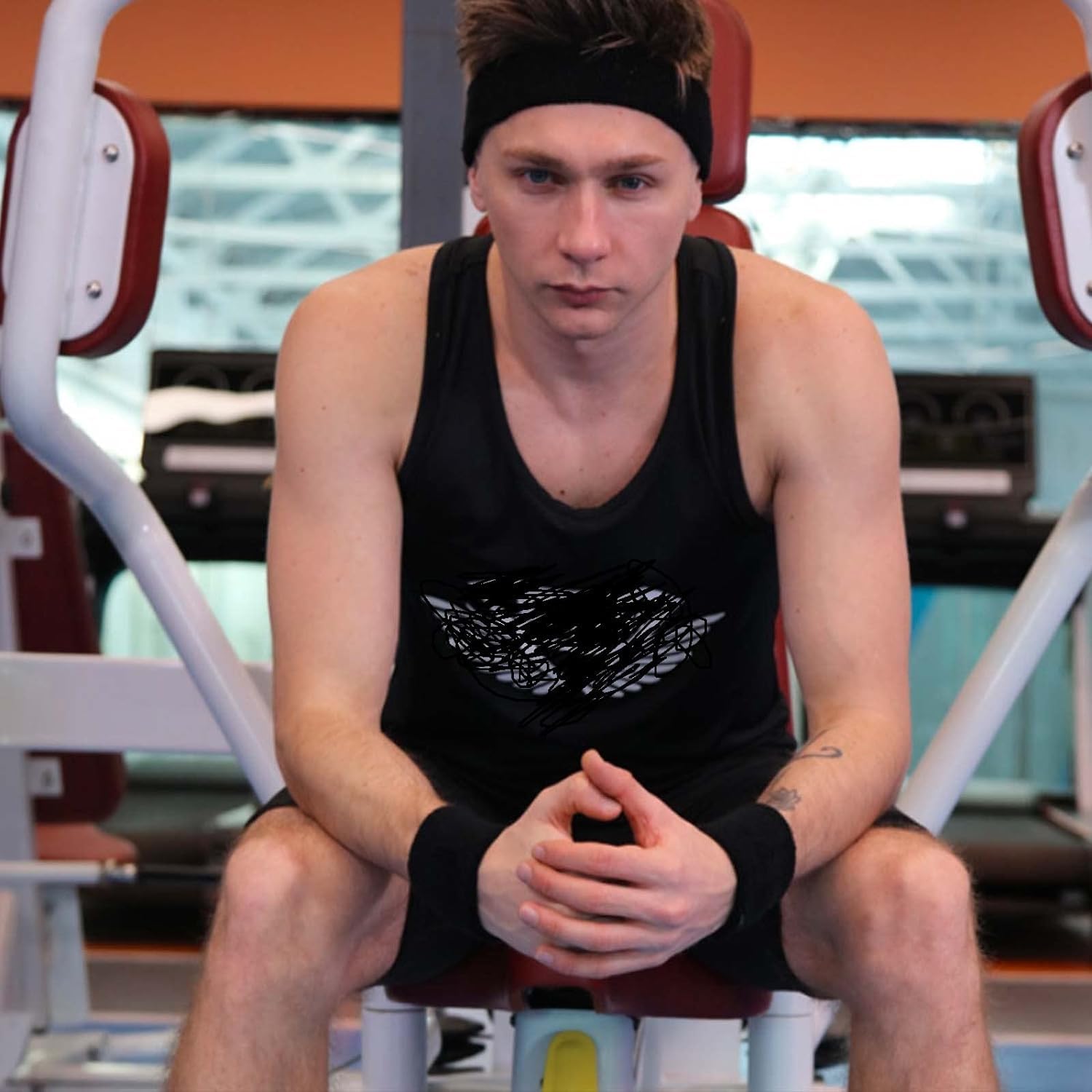 Magicorange 2 Pair Wrist Sweatbands Sports Wristbands for Men & Women, Sweat Absorbing Cotton Terry Cloth Wristband