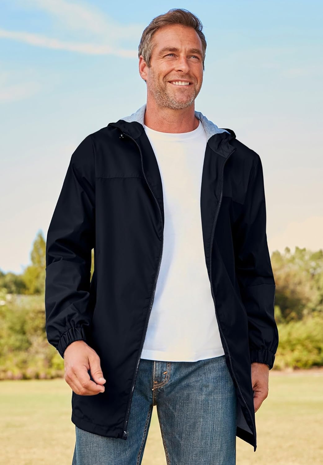 KingSize Men's Big & Tall Jersey-Lined Windbreaker