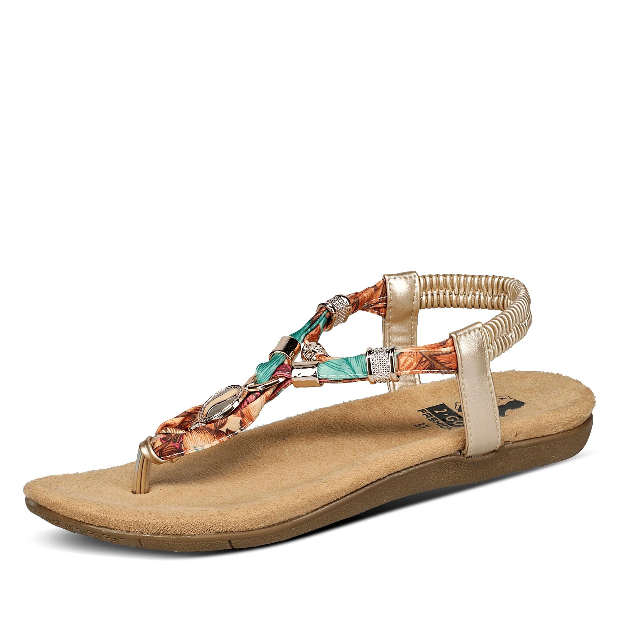 2Go Fashion Dames 8018-805 platte sandalen, goud, 37 EU, goud, 37 EU