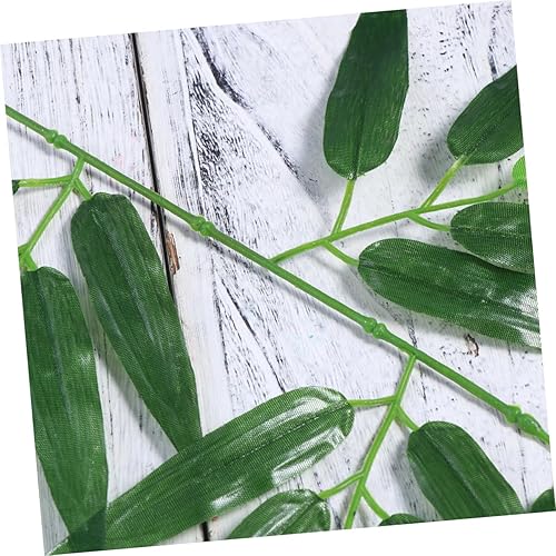 Miniatura 3 de ARTIBETTER 36 hojas artificiales de bambú en maceta, palo de bambú artificial, hojas decorativas para manualidades