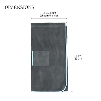 HOMELEVEL Saunakilt Damen - Baumwoll Saunatuch Mit Tasche & Klettverschluss (verschiedene Farben)