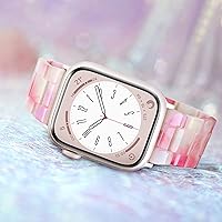 Vista 3 de Lightweight Resin Band For Apple Watch Series 11 10 SE 9 8 7 6 5 4 3 2 1 Ultra 3 2, Fashion Adjustable Replacement Strap for iWatch Bands 38mm 40mm