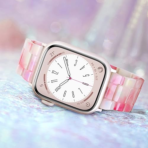 Miniatura 3 de Lightweight Resin Band For Apple Watch Series 11 10 SE 9 8 7 6 5 4 3 2 1 Ultra 3 2, Fashion Adjustable Replacement Strap for iWatch Bands 38mm 40mm