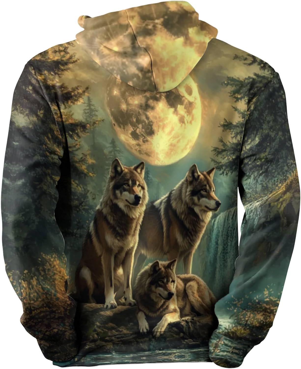 3D Graphic Hoodies for Men Cool Unique Printed Sweatshirt Fabric Comfortable Casual Pullover Novelty Gift for Him