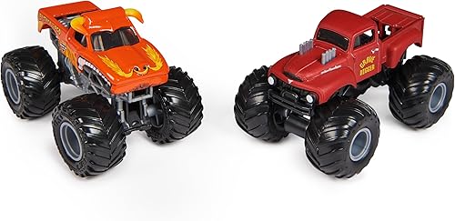 Miniatura 2 de Monster Jam, Camiones monstruo fundidos a presión oficiales de El Toro Loco vs Grave Digger, escala 164, juguetes para niños a partir de 3 años
