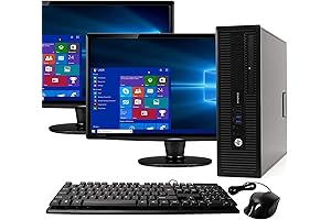 HP Elite 800G1 Desktop Computer and Monitor Package