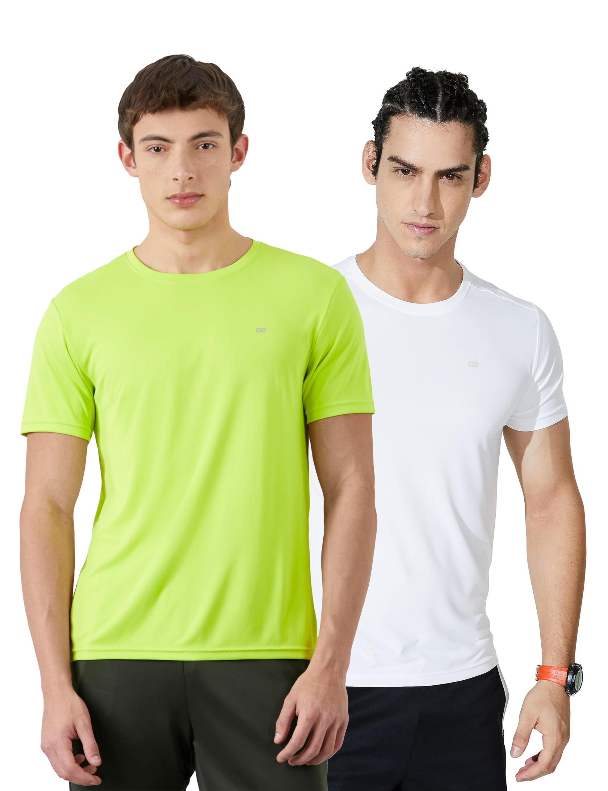 Men's Solid Active Regular Fit Sports T-Shirt | Round Neck | Half Sleeve (Available in Plus Sizes)-image-28