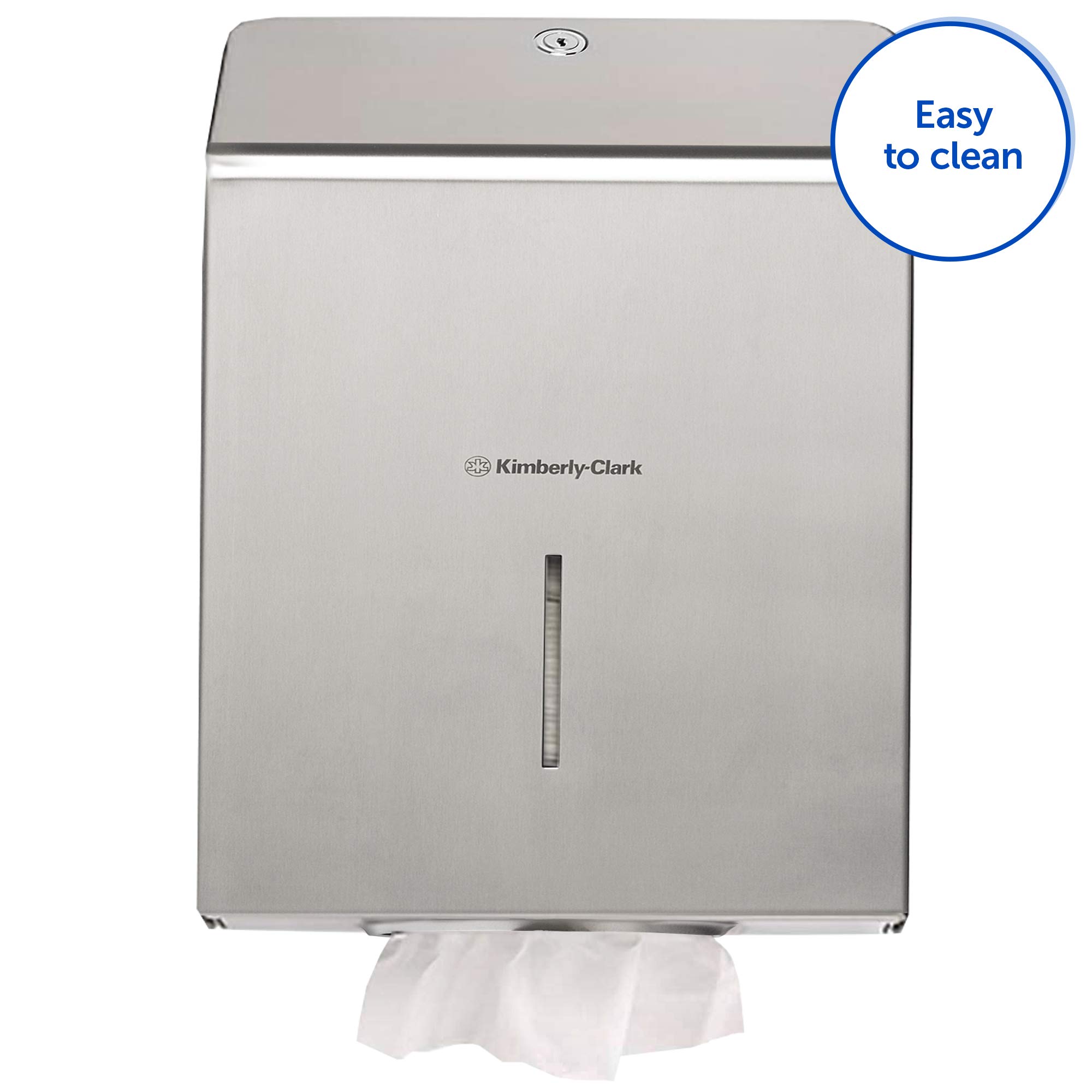 Kimberly-Clark Dispensador de Toallas de Manos Plegadas 8971, Acero Inoxidable, Montaje en Pared