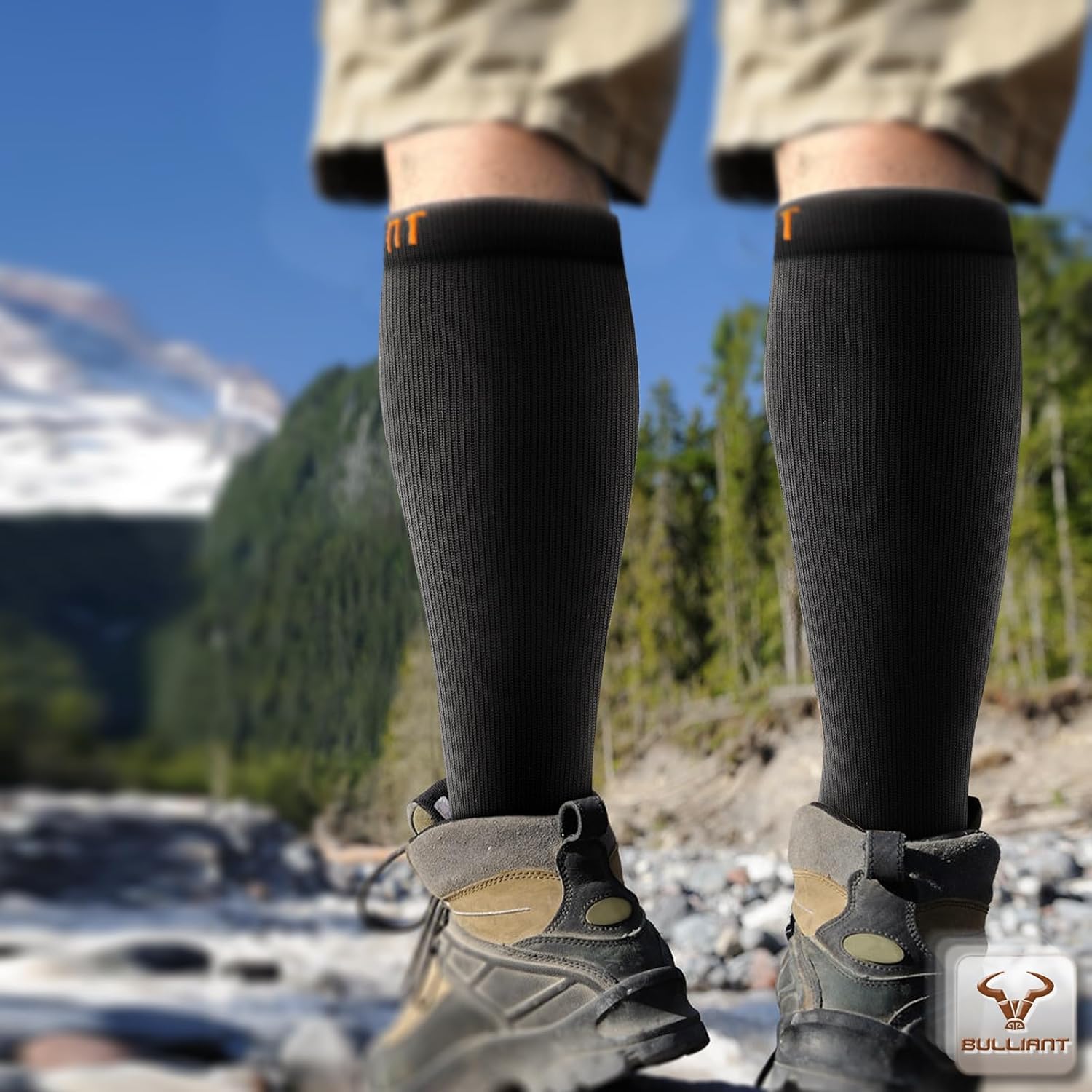 BULLIANT Compression Socks 3Pairs-15-20mmHg Circulation Support Men Women Hiking Sports Recovery-Upgraded Wicking Tech - Image 3