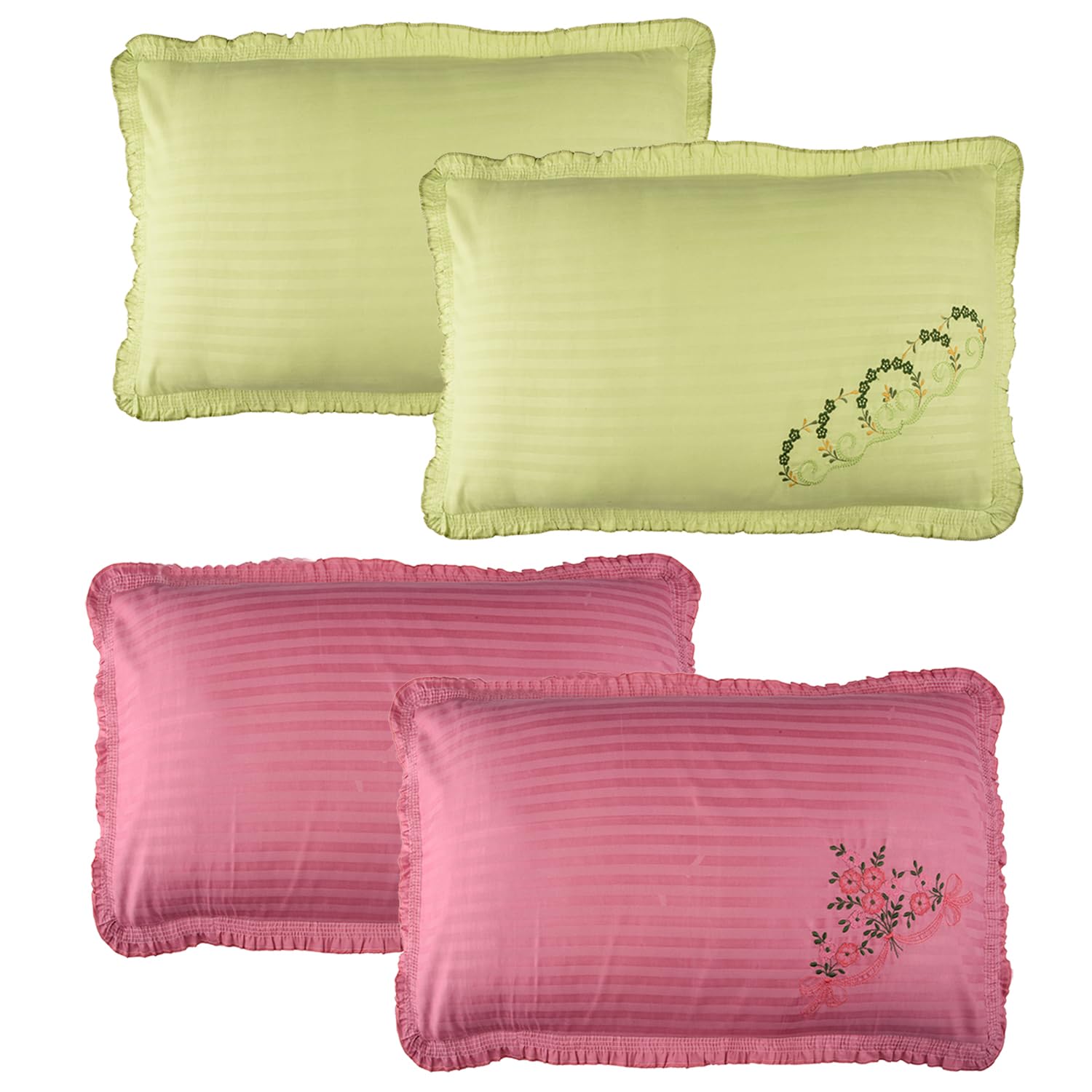 Kuber Industries Pillow Cover | Cotton Pillow Cover Set | Cushion Pillow Cover Set | Premium Pillow Cover Set for Bedroom | Lining Frill Pillow Cover Set | 4 Piece Set | Multi (B0CJVDVXWT) Amazon Price History, Amazon Price Tracker