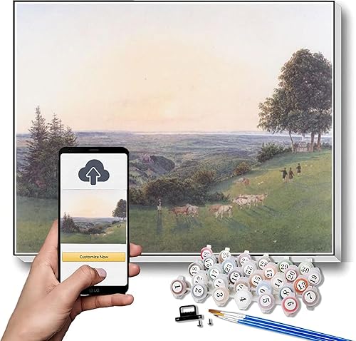 Miniatura 4 de Kits de pintura DIY para adultos Vista desde Buda ferencaros Pintura por Rudolf von Alt Kit de pintura por números para niños y adultos