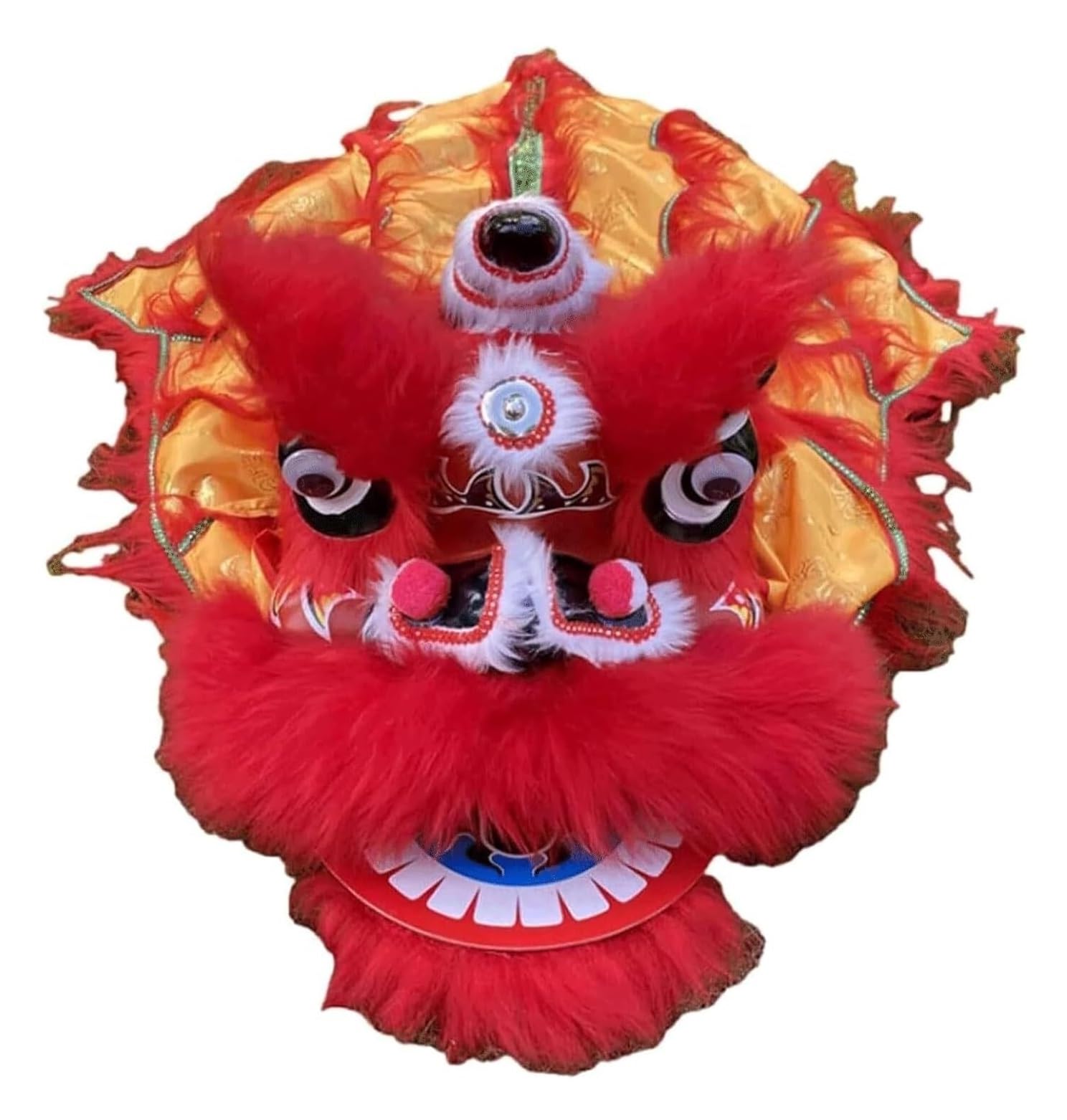 Drago Cinese per Feste Costume da Danza del Leone della Mascotte Drago di Seta Sud 9 Pollici Feste Cinesi in Italia(Rot)