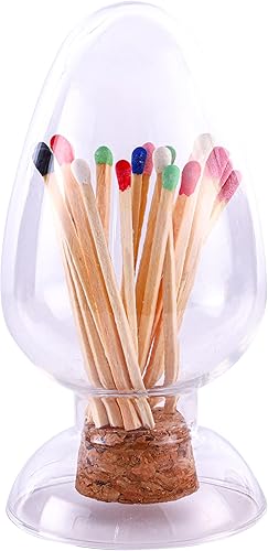 Vista 6 de Cloche de cristal con Striker, soporte de vidrio con Striker, Match Cloche Glass con Striker, soporte Match Striker, soporte de baño de lujo