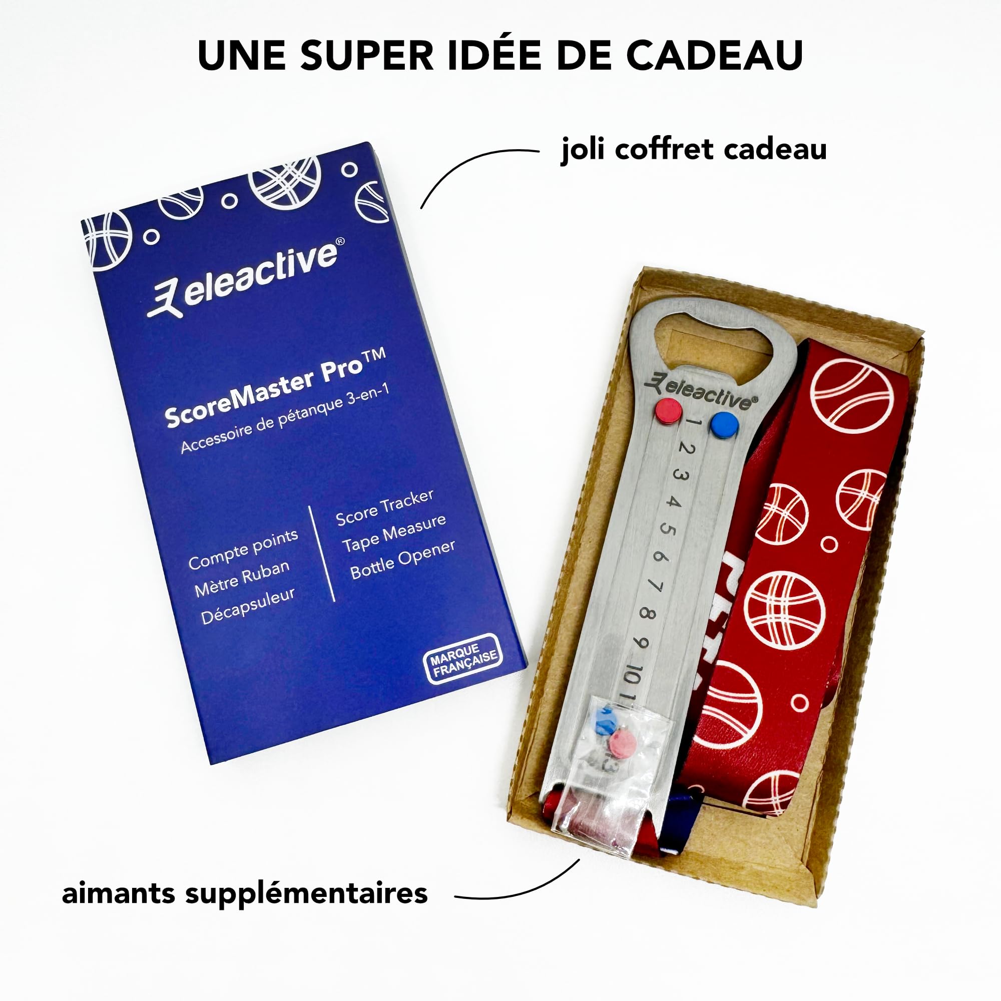 Elecactive ScoreMaster Pro™ Petanca punta abrebotellas metro integrados