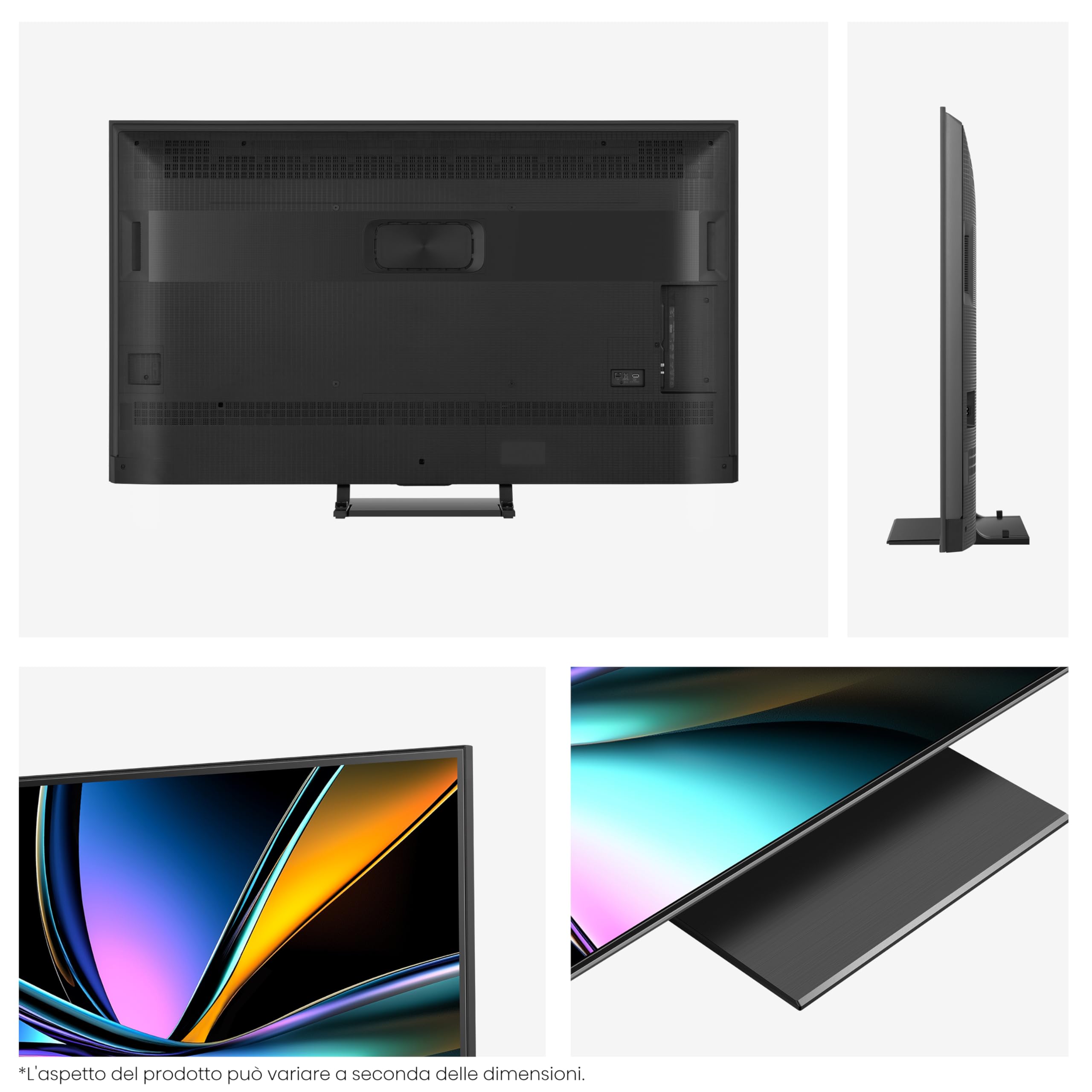 Hisense TV 100" Mini-LED 165Hz 4K 2025 100U7Q PRO, Smart TV VIDAA U9 con 1000+APP, Dolby Vision IQ, HDR 10+ Adaptive, 165Hz Game Mode Ultra, Dolby Atmos 2.1.2 con Subwoofer, Alexa Built-in