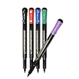 Magnetic Wet Erase Marker Set - Fine Tip Arylic Marker Erasable Liquid Chalk Pen Water Base Transparencies 5 Colors 5 Pack Dark Color Combo