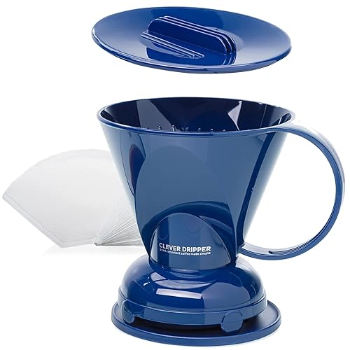 Clever Coffee Dripper and Filters, Large 18 oz (Royal Blue)|