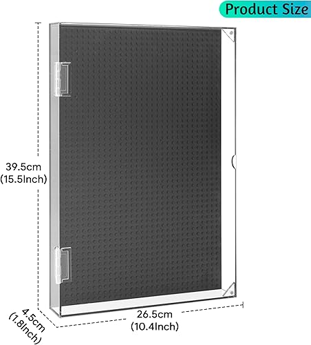 Miniatura 2 de JOYMOMO Vitrina de minifiguras de acrílico para montaje en pared, exhibe y protege tu colección de minifiguras de bloques de construcción (sin