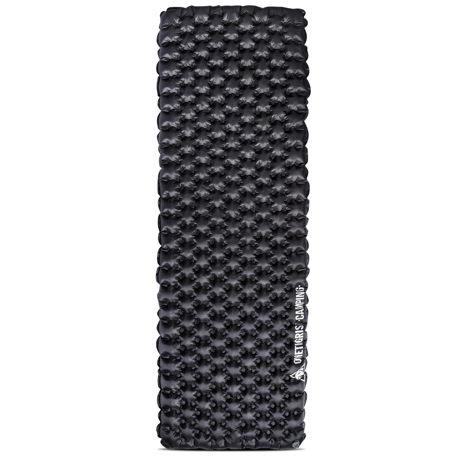 OneTigris Obsidian Isomatte Ultraleicht 8 cm mit Pumpensack, R-Wert 5,2 | 8 cm dicke Luftmatratze, Isomatte Outdoor ultraleicht faltbar, aufblasbar, für Camping, Wandern, Auto, 1 Person, 189cm×63 cm